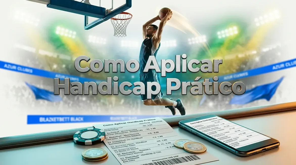Bilhete de aposta de basquete com handicaps aplicados.